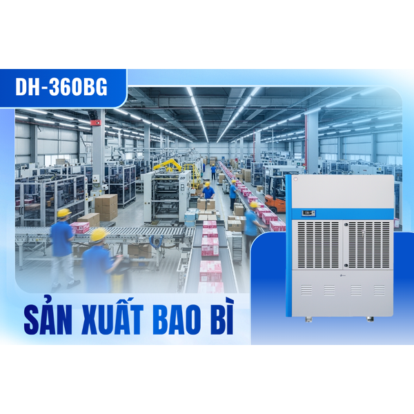 Lắp đặt máy hút ẩm công nghiệp cho nhà máy sản xuất bao bì 600m³