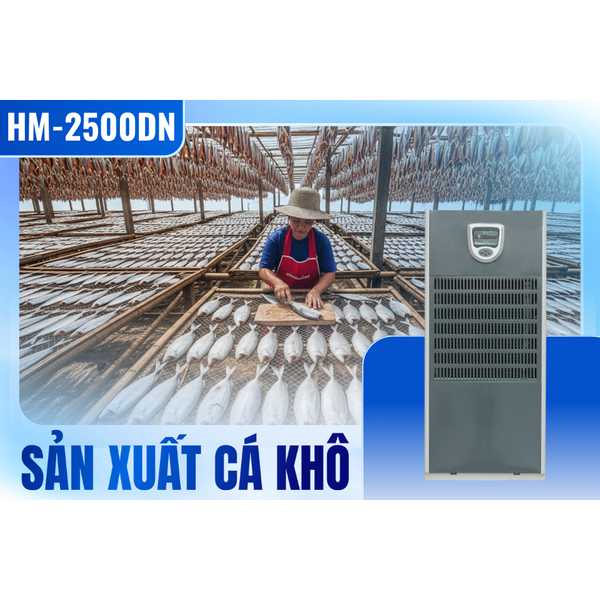 Xử lý ẩm chuyên sâu bằng máy hút ẩm công nghiệp cho cơ sở sản xuất cá khô