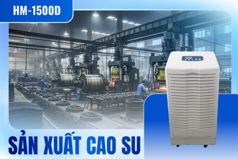 Triển khai máy hút ẩm công nghiệp FujiE HM-1500D trong sản xuất cao su Triển khai máy hút ẩm công nghiệp FujiE HM-1500D trong sản xuất cao su