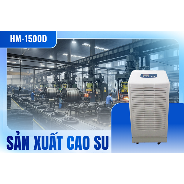 Triển khai máy hút ẩm công nghiệp FujiE HM-1500D trong sản xuất cao su