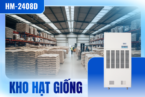 Máy hút ẩm công nghiệp xử lý ẩm cho kho hạt giống Máy hút ẩm công nghiệp xử lý ẩm cho kho hạt giống