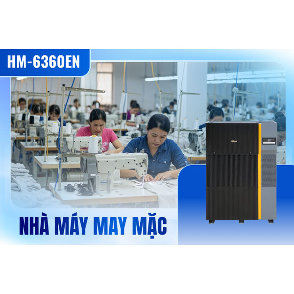 Lắp đặt máy hút ẩm công nghiệp FujiE HM-6360EN cho nhà máy may mặc