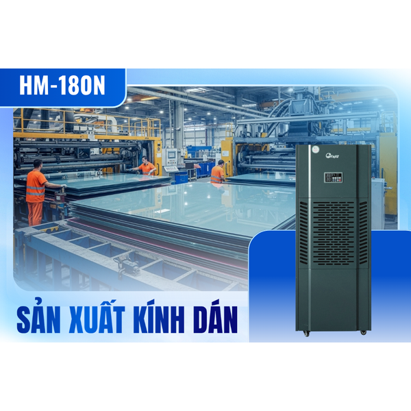 Xử lý ẩm bằng máy hút ẩm công nghiệp cho công ty sản xuất kính