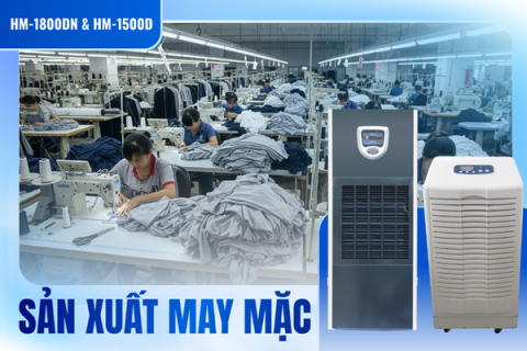 Lắp đặt máy hút ẩm công nghiệp lần 2 cho công ty may trang phục Lắp đặt máy hút ẩm công nghiệp lần 2 cho công ty may trang phục