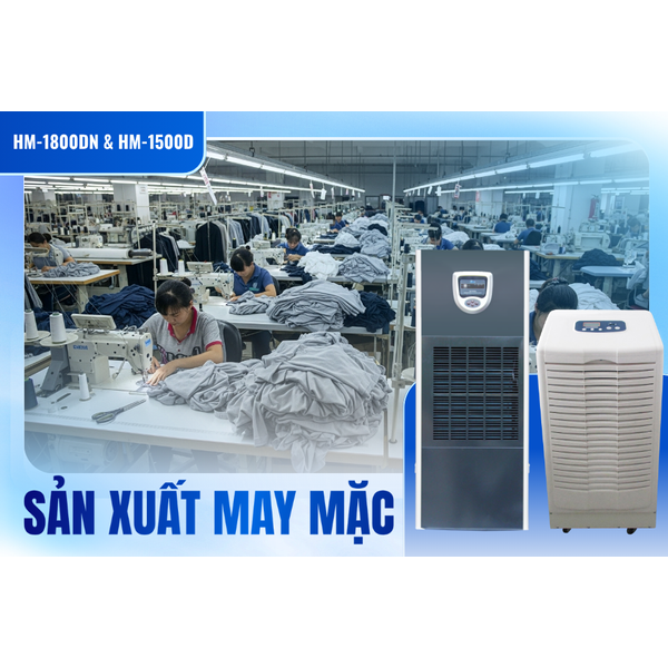 Lắp đặt máy hút ẩm công nghiệp lần 2 cho công ty may trang phục