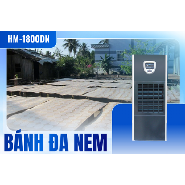 Lắp máy hút ẩm công nghiệp FujiE HM-1800DN cho hộ sản xuất bánh đa nem