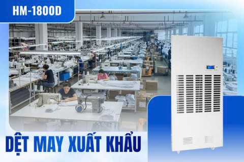 Xử lý ẩm trong dệt máy xuất khẩu với máy hút ẩm công nghiệp FujiE HM-1800D Xử lý ẩm trong dệt máy xuất khẩu với máy hút ẩm công nghiệp FujiE HM-1800D