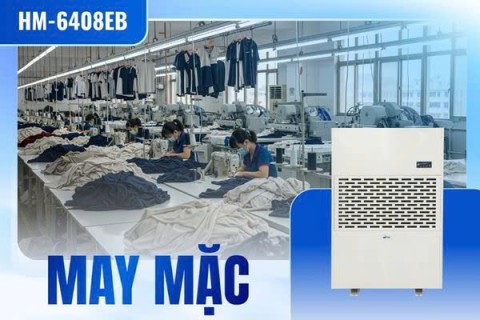 máy hút ẩm công nghiệp FujiE HM-6480EB cho kho sấy hàng may mặc 30m² máy hút ẩm công nghiệp FujiE HM-6480EB cho kho sấy hàng may mặc 30m²