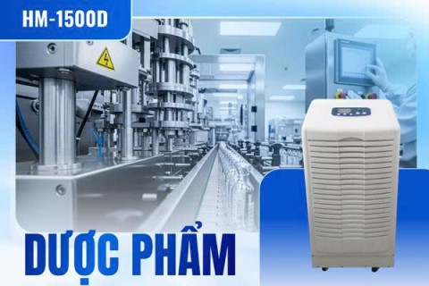 3 máy hút ẩm công nghiệp FujiE HM-1500D đưa độ ẩm kho được về 55%