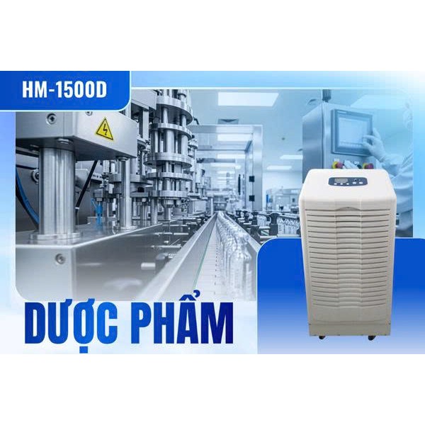 3 máy hút ẩm công nghiệp FujiE HM-1500D đưa độ ẩm kho được về 55%