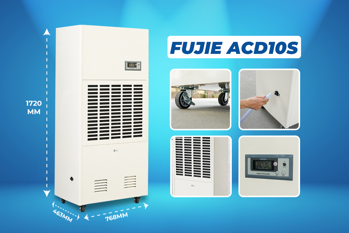 Máy hút ẩm công nghiệp FujiE ACD10S cho môi trường ăn mòn Axit/kiềm