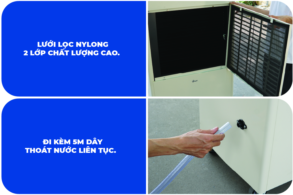 Máy hút ẩm công nghiệp FujiE ACD10S cho môi trường ăn mòn Axit/kiềm