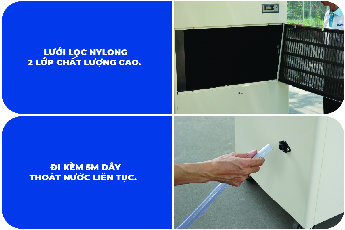 Máy hút ẩm công nghiệp FujiE ACD20S cho môi trường ăn mòn Axit/kiềm