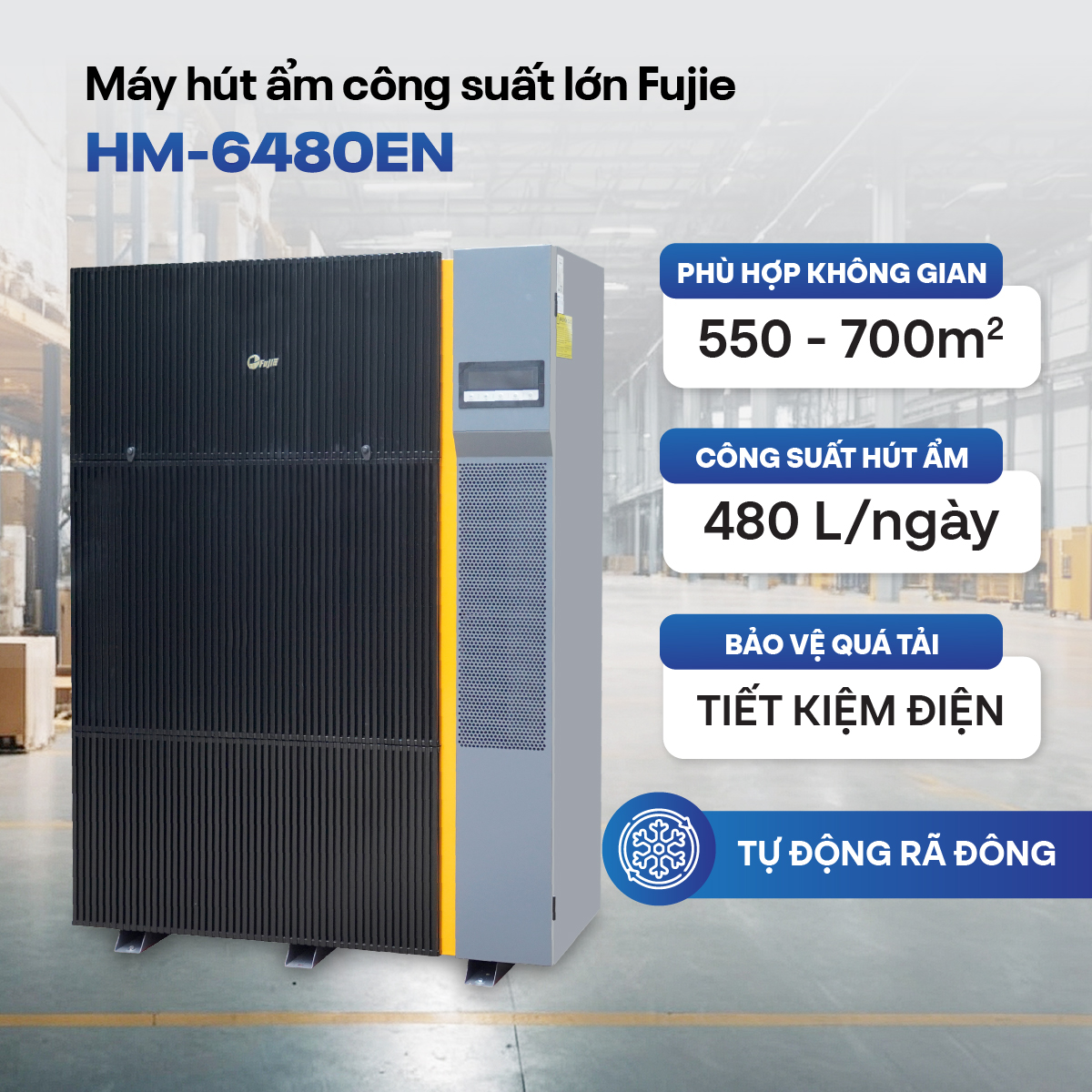 Máy hút ẩm công nghiệp FujiE HM-6480EN