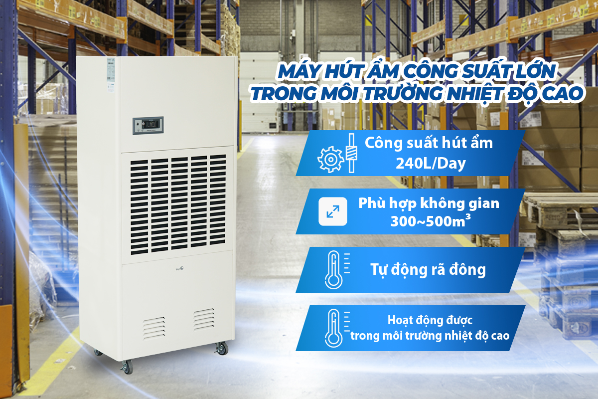 Máy hút ẩm công nghiệp FujiE HTR10S cho môi trường nhiệt độ cao