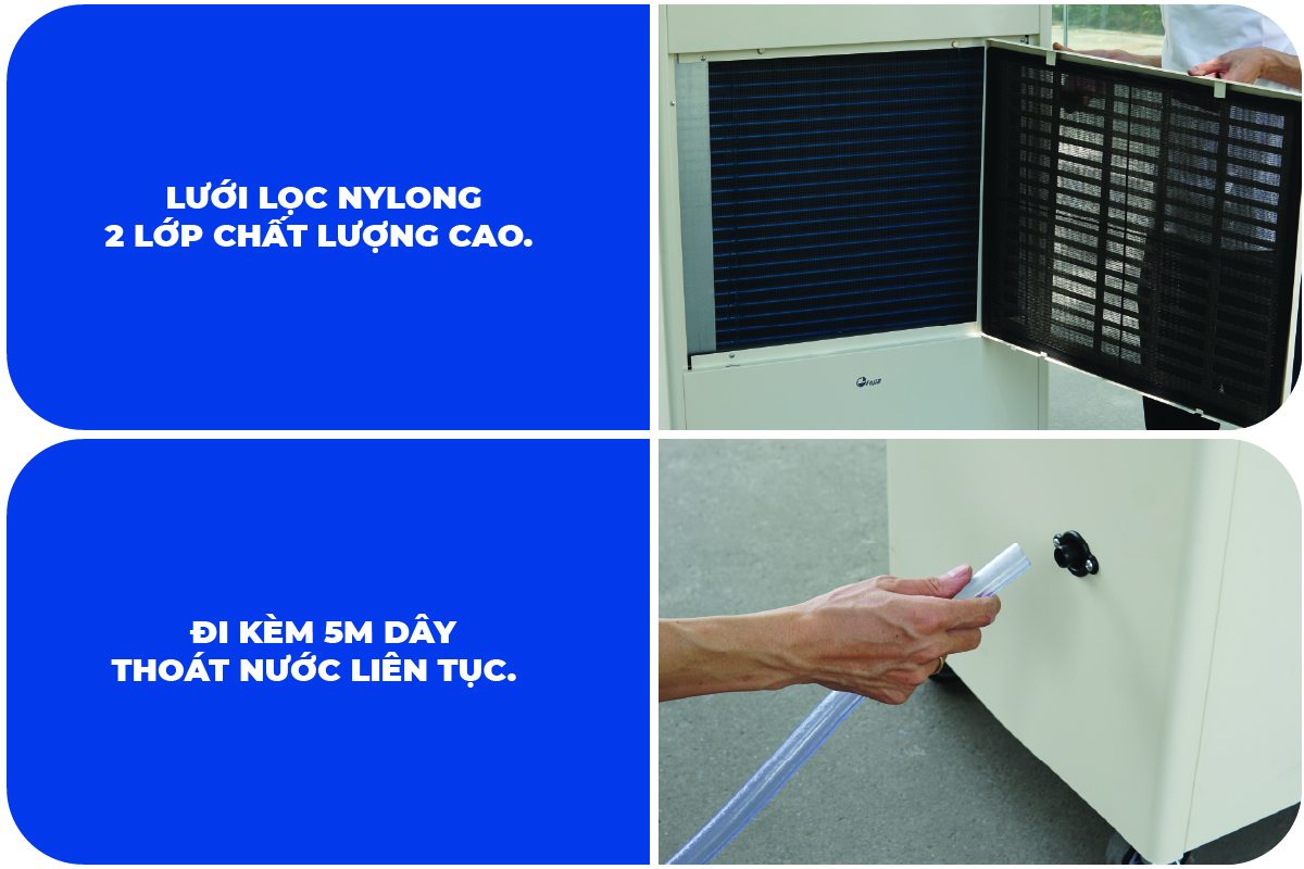 Máy hút ẩm công nghiệp FujiE HTR7S trong môi trường nhiệt độ cao