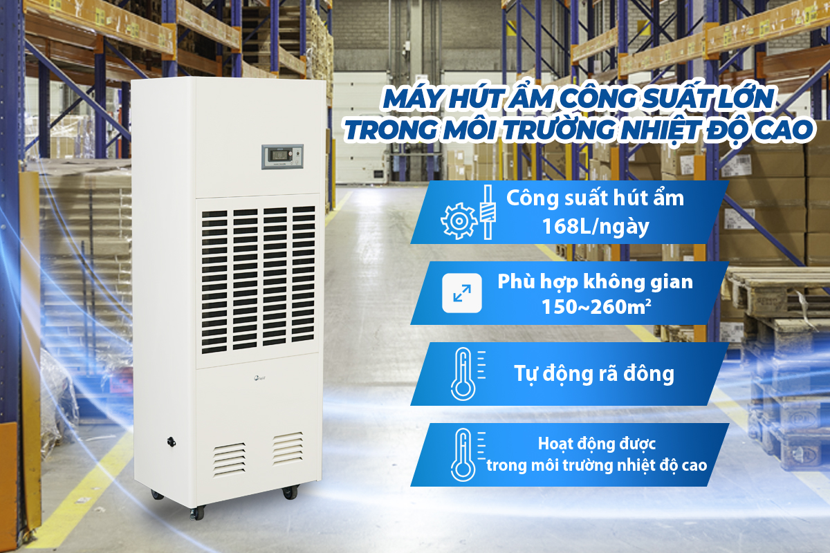 Máy hút ẩm công nghiệp FujiE HTR7S trong môi trường nhiệt độ cao