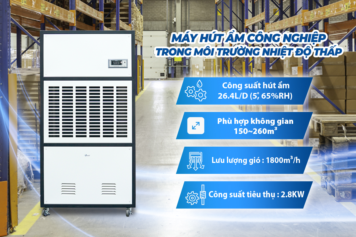 Máy hút ẩm công nghiệp FujiE LTR7S cho môi trường nhiệt độ thấp