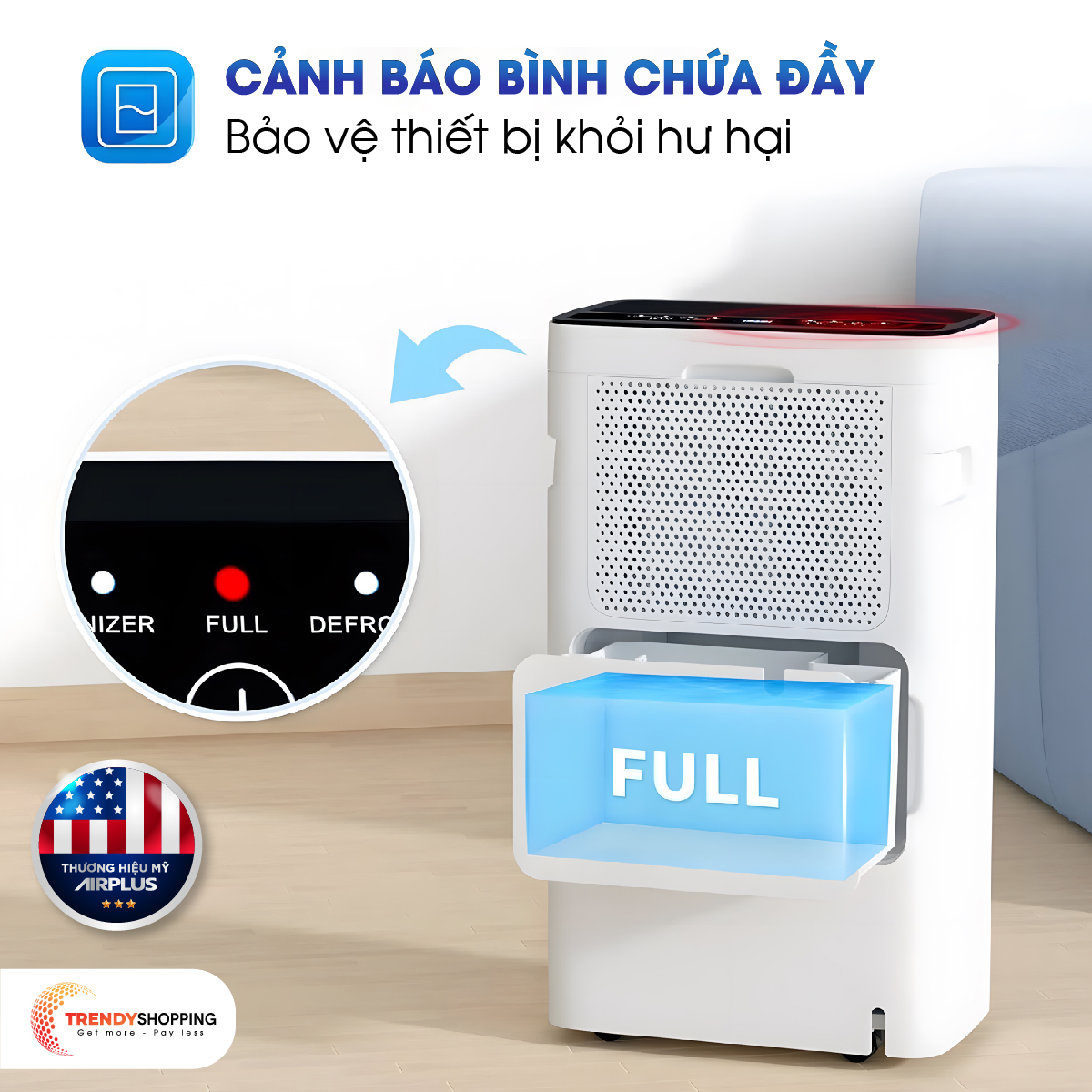 Máy hút ẩm dân dụng Airplus AP10-2010EW