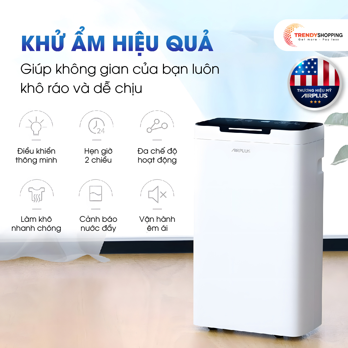 Máy hút ẩm dân dụng Airplus AP10-2010EW
