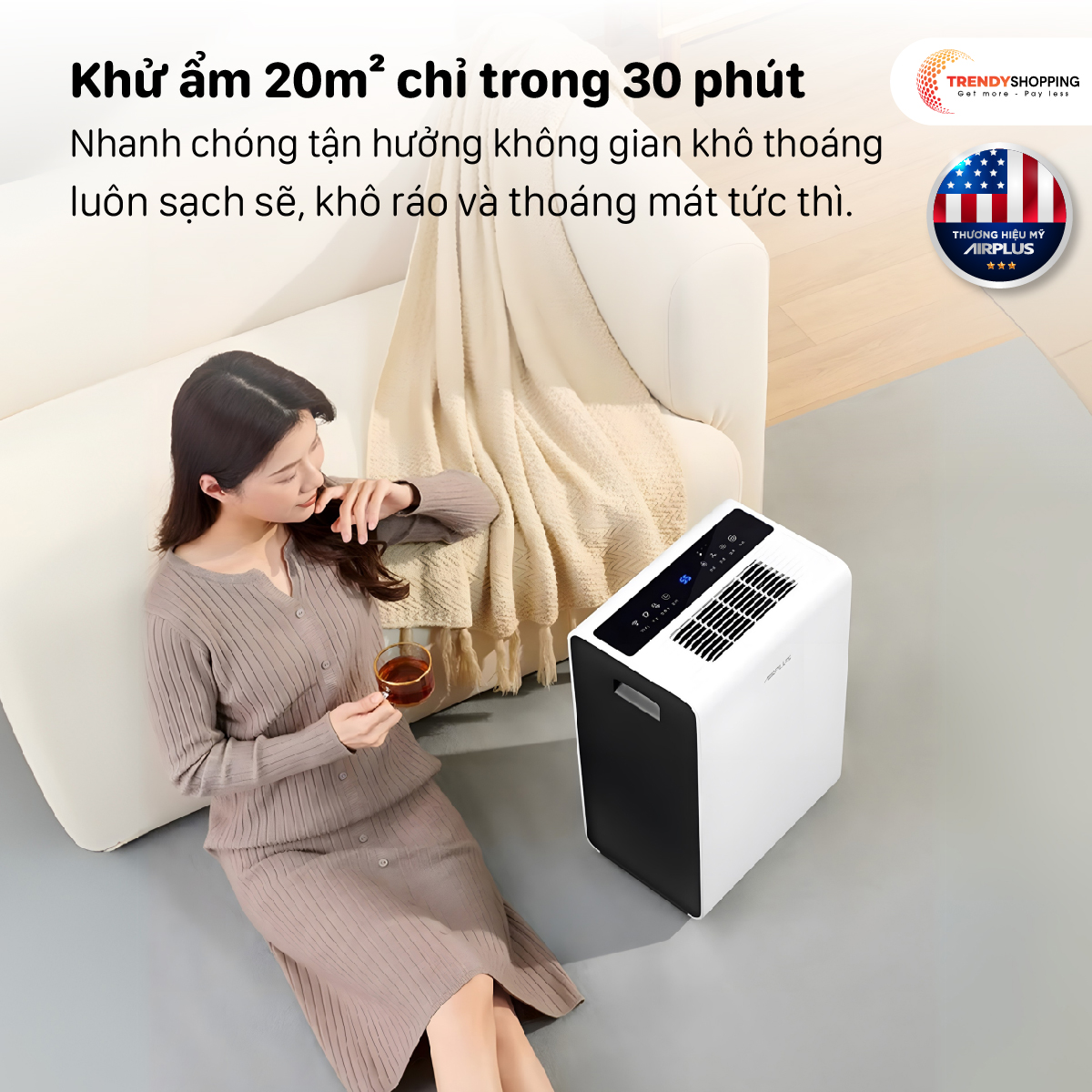 Máy hút ẩm dân dụng Airplus AP16-2006EW