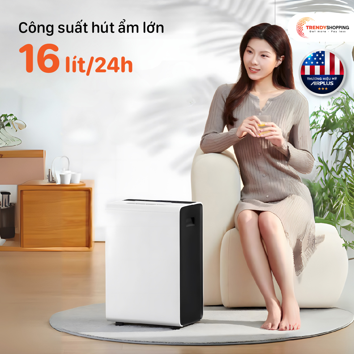 Máy hút ẩm dân dụng Airplus AP16-2006EW