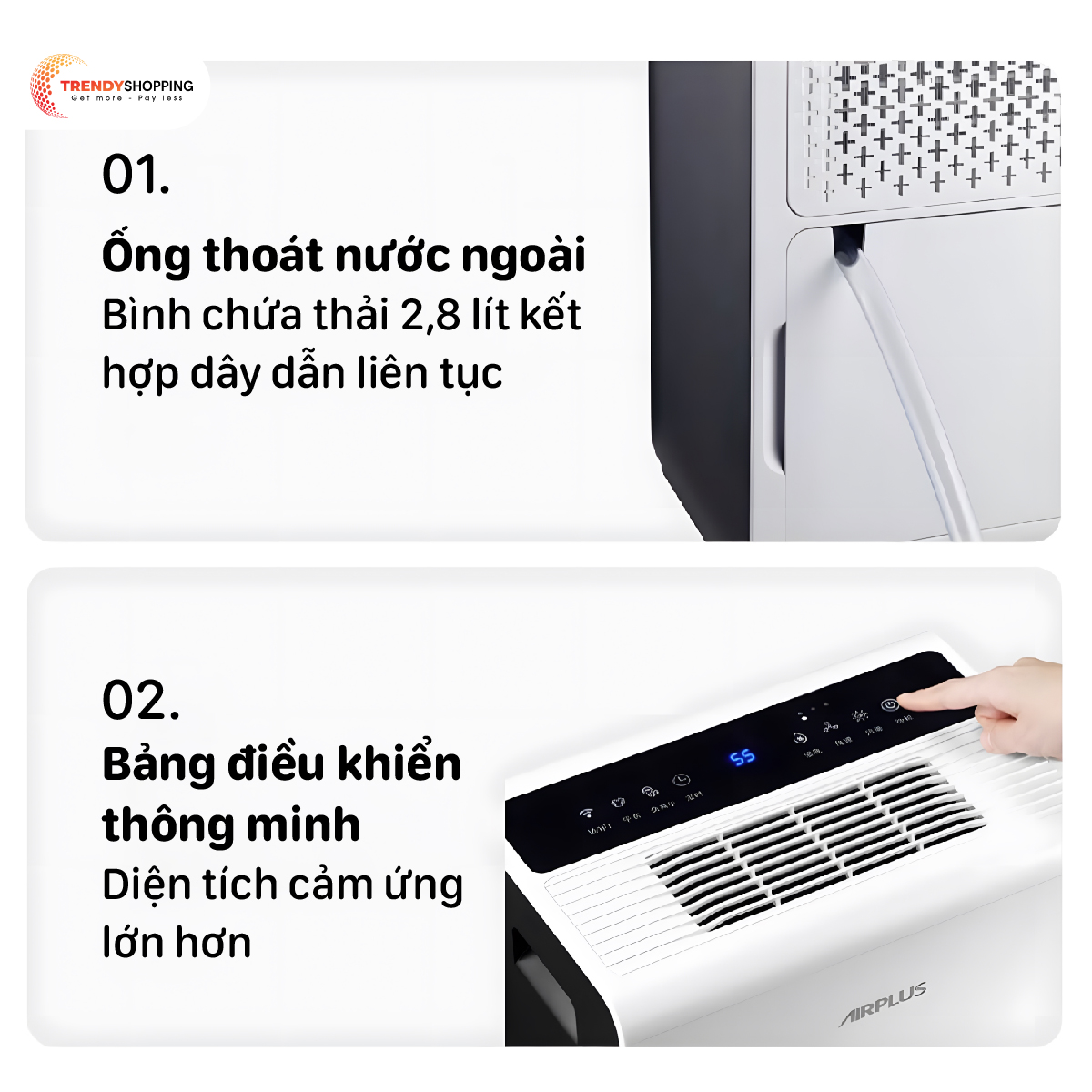 Máy hút ẩm dân dụng Airplus AP16-2006EW