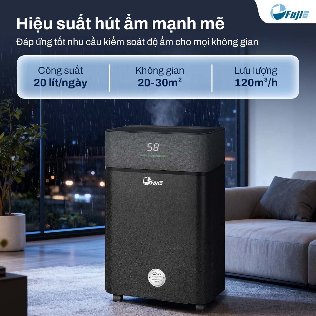 Máy hút ẩm dân dụng FujiE HM-920ED
