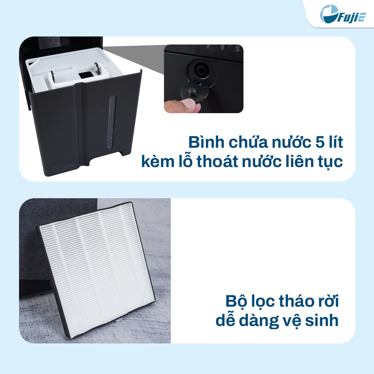 Máy hút ẩm dân dụng FujiE HM-930ED