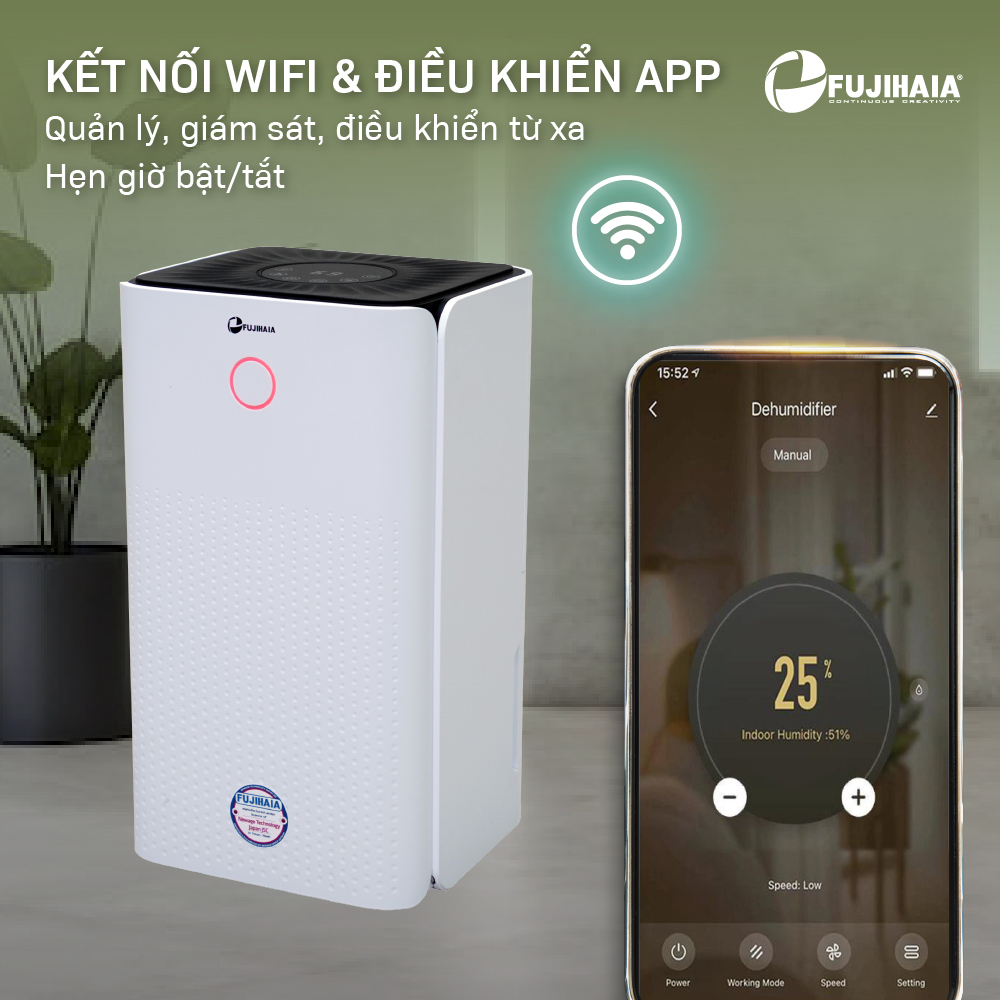 Máy hút ẩm dân dụng Fujihaia DH12W
