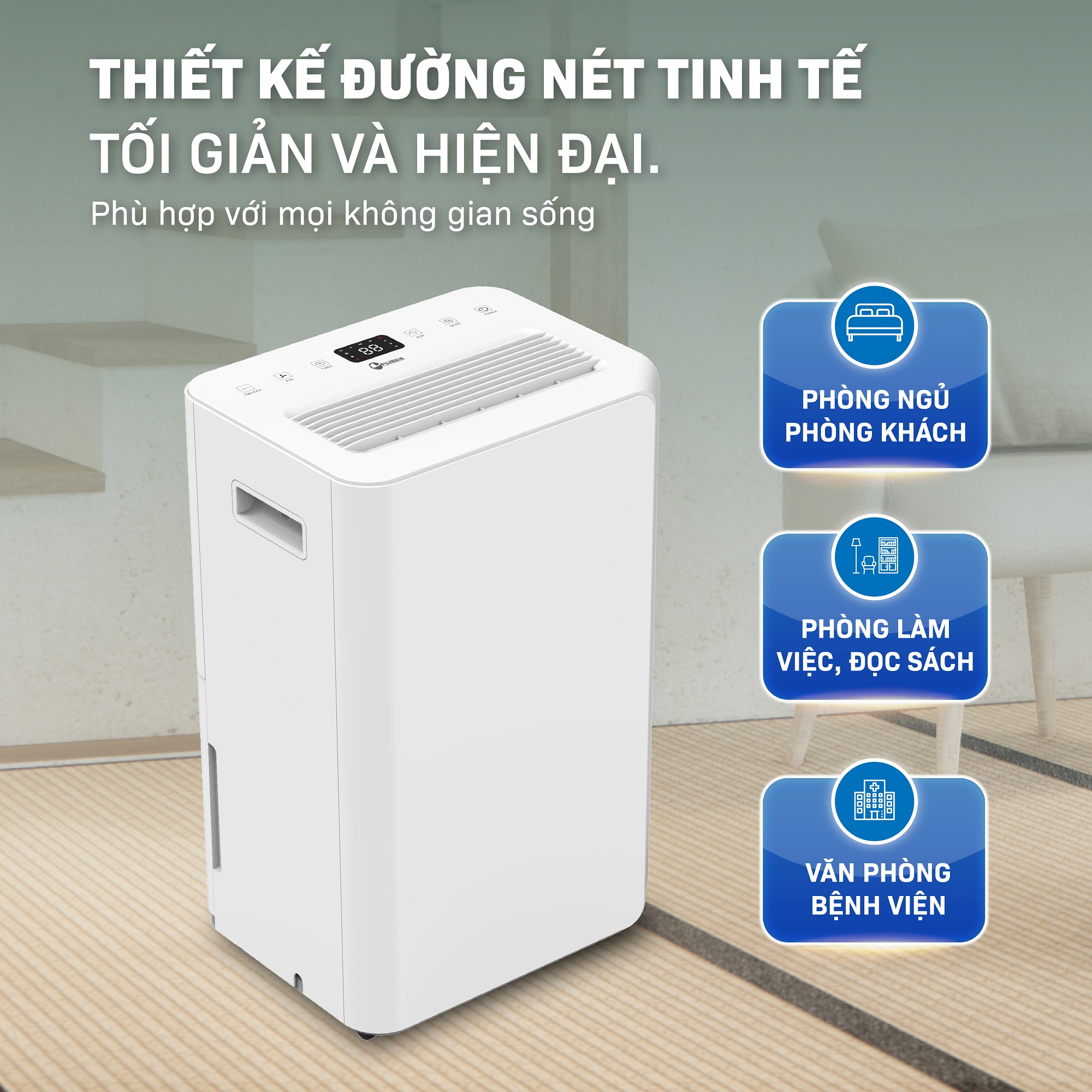 Máy hút ẩm dân dụng Fujihaia DH18CR