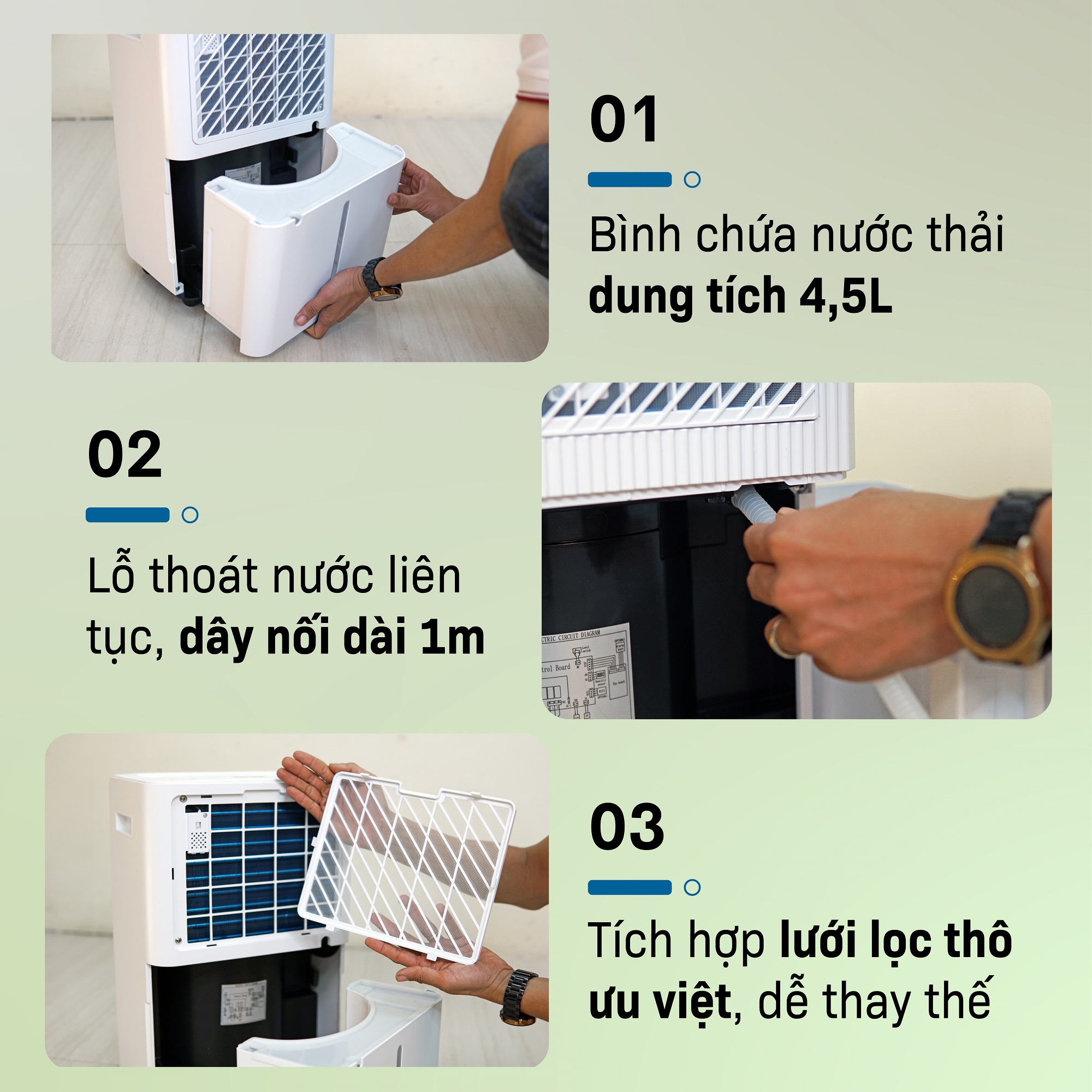 Máy hút ẩm dân dụng Fujihaia DH18CR
