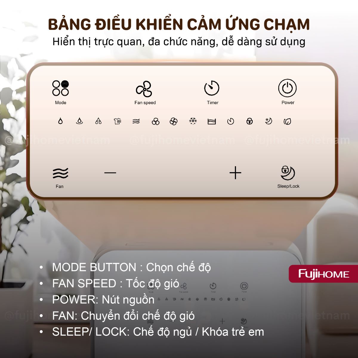 Máy hút ẩm dân dụng Fujihome DH10