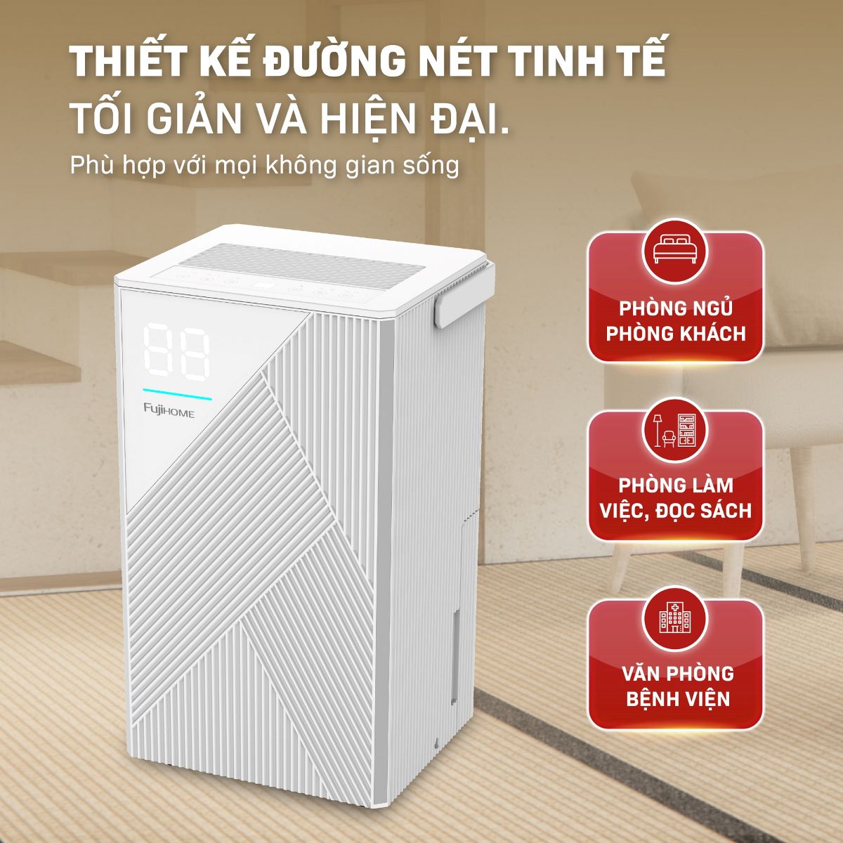 Máy hút ẩm dân dụng Fujihome DH14
