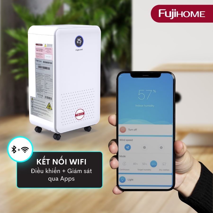 Máy hút ẩm dân dụng Fujihome DH16W