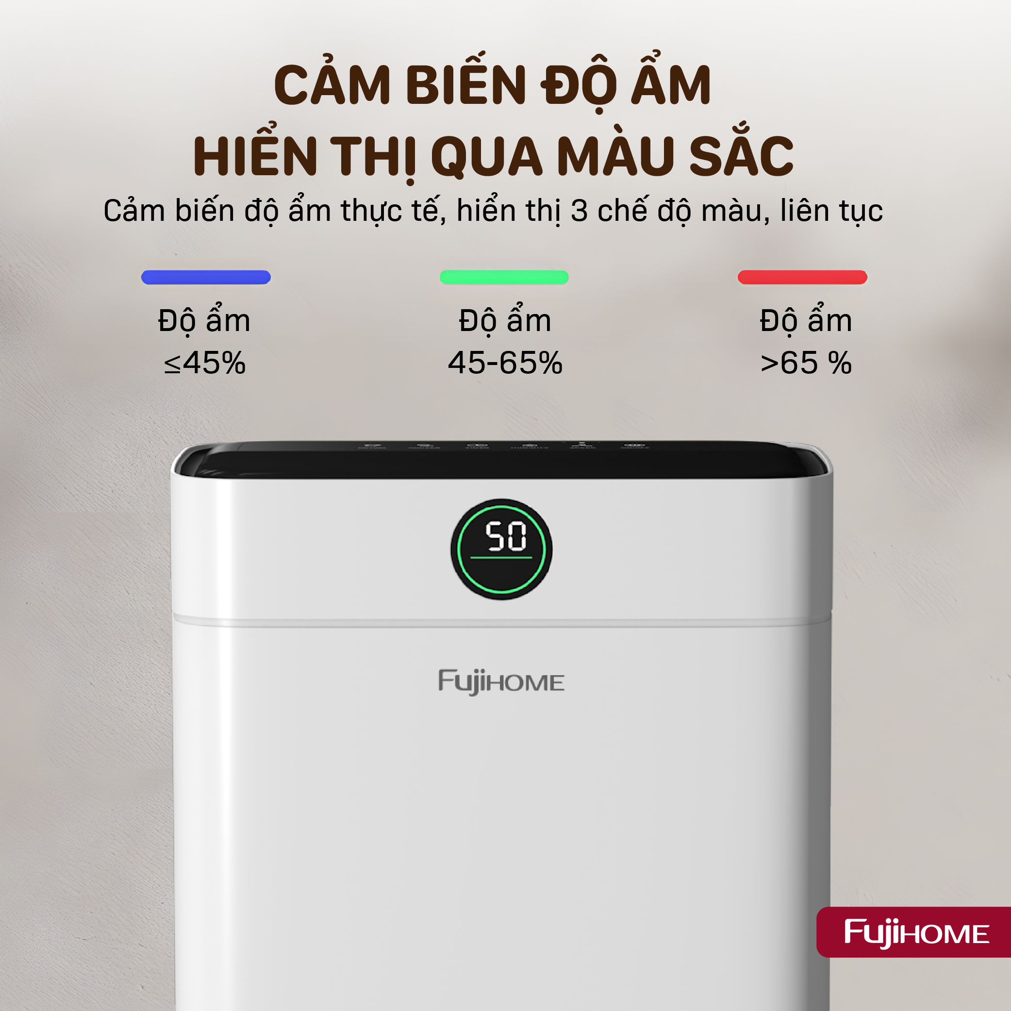 Máy hút ẩm dân dụng Fujihome DH18W-HEPA