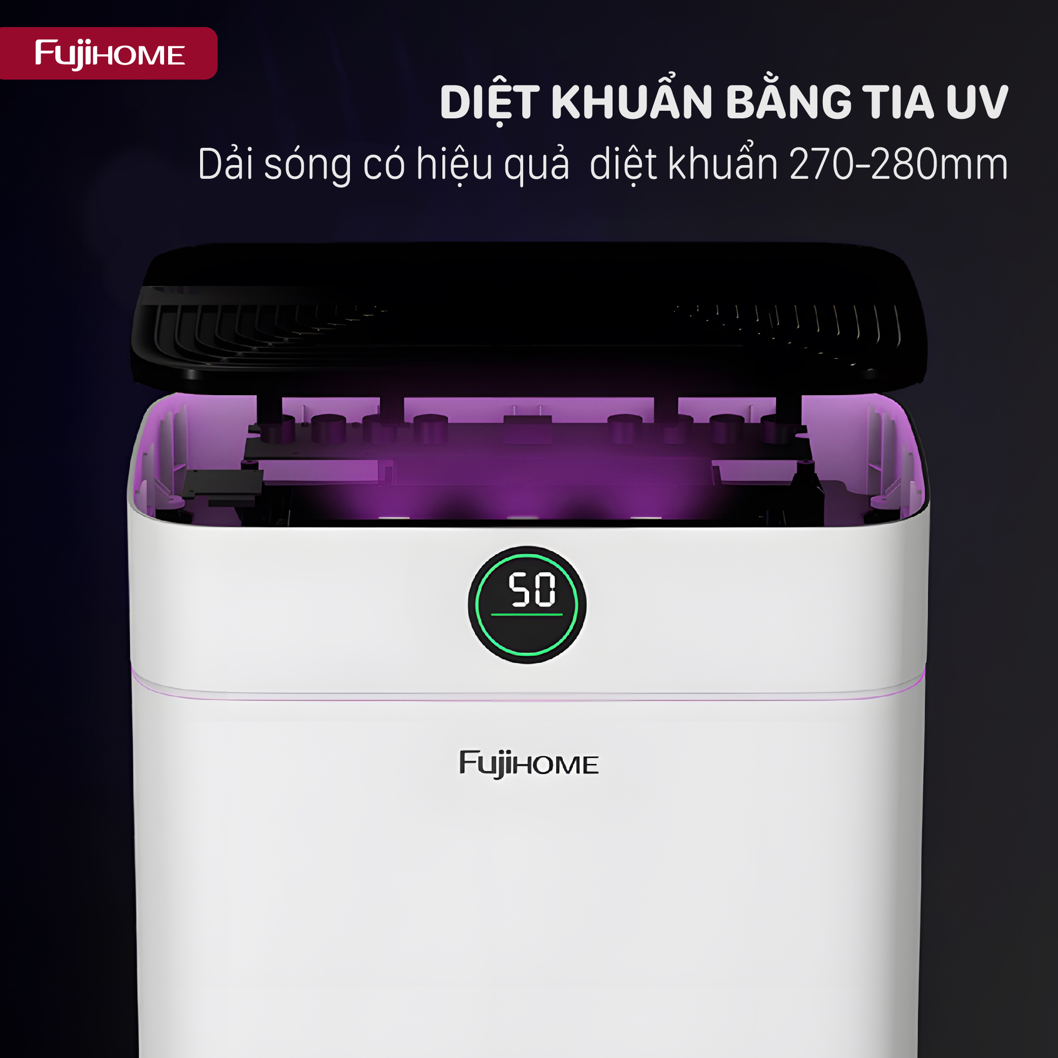 Máy hút ẩm dân dụng Fujihome DH18W-HEPA