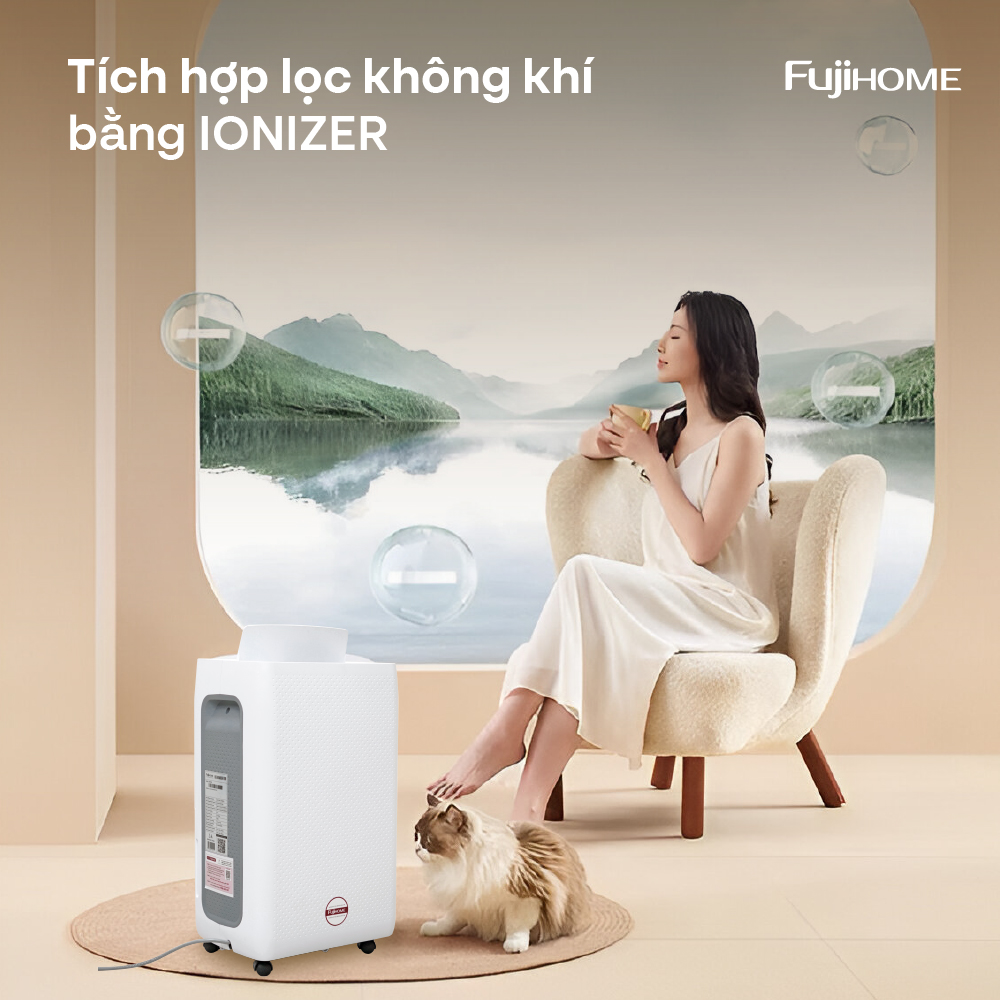 Máy hút ẩm dân dụng Fujihome DH18W