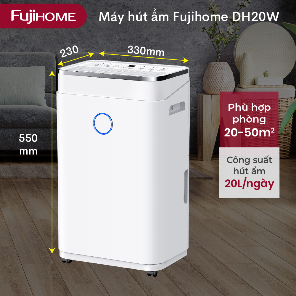 Máy hút ẩm dân dụng Fujihome DH20W