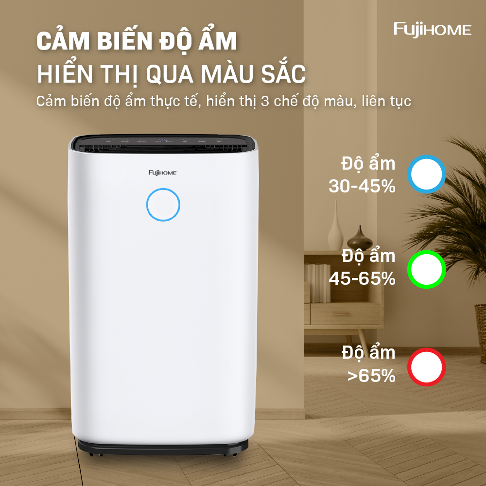 Máy hút ẩm dân dụng Fujihome DH25W-HEPA