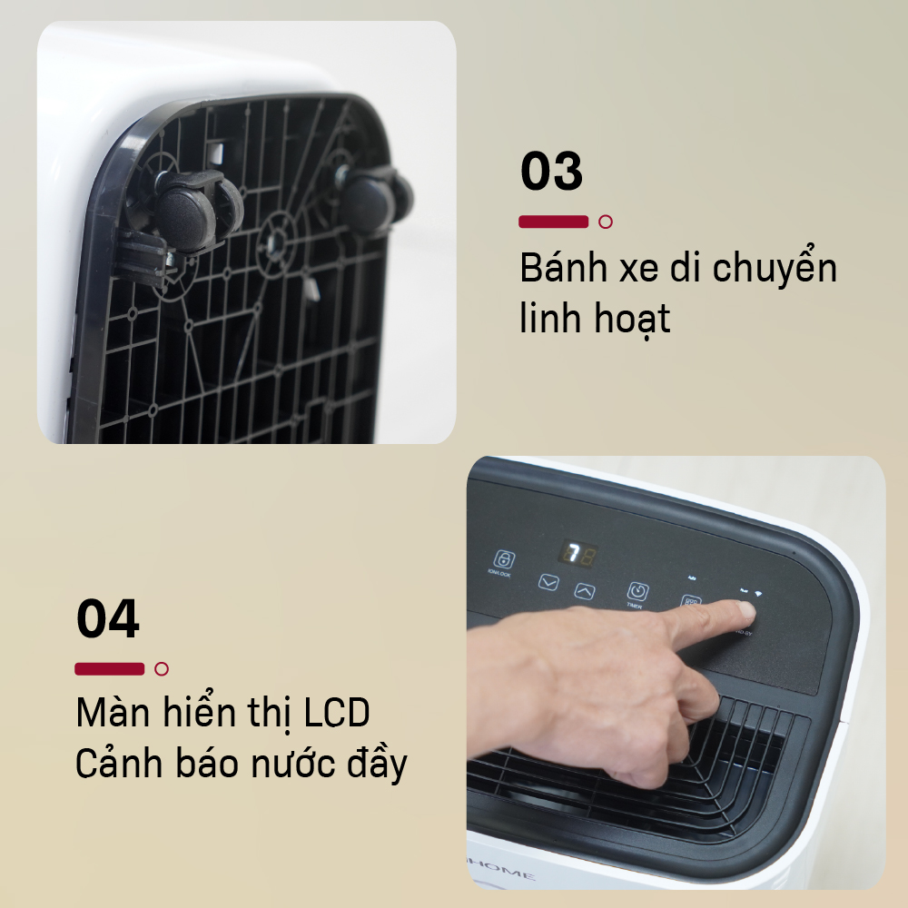 Máy hút ẩm dân dụng Fujihome DH25W-HEPA