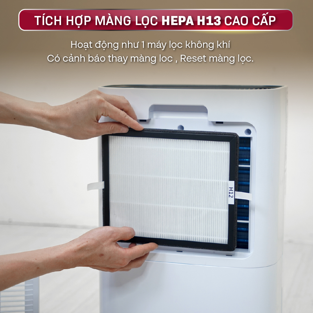 Máy hút ẩm dân dụng Fujihome DH25W-HEPA