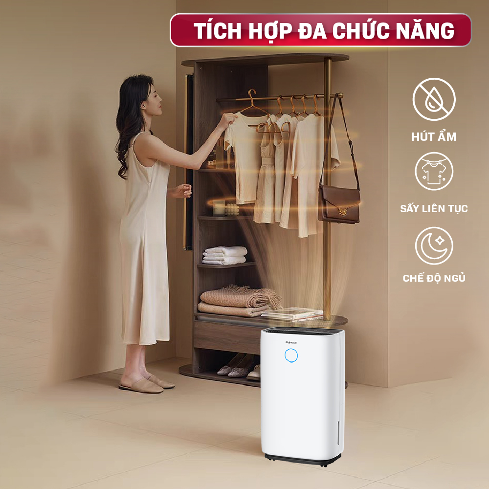 Máy hút ẩm dân dụng Fujihome DH25W-HEPA