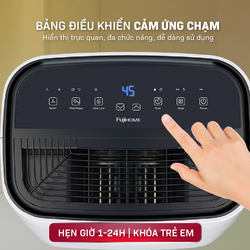 Máy hút ẩm dân dụng Fujihome DH25W-HEPA