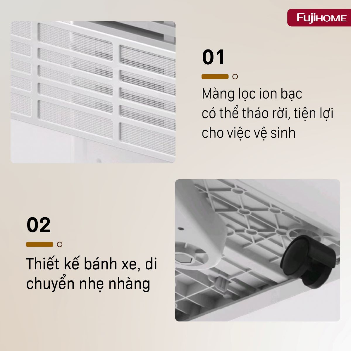 Máy hút ẩm công nghiệp Fujihome DH60W-HEPA