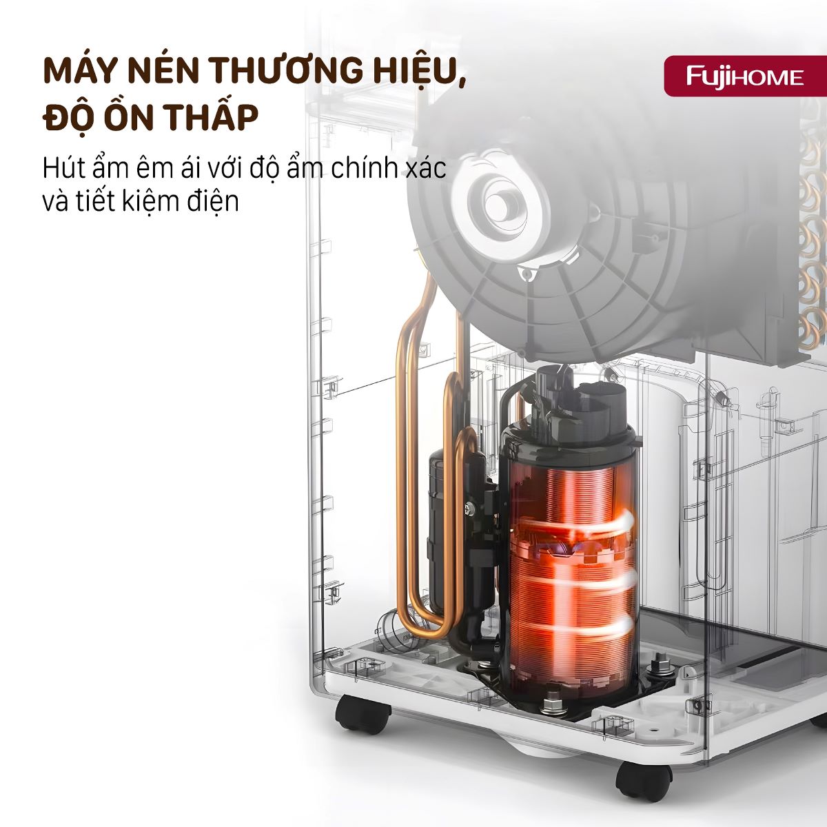 Máy hút ẩm công nghiệp Fujihome DH60W-HEPA