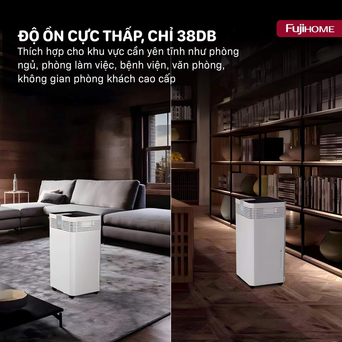 Máy hút ẩm công nghiệp Fujihome DH60W-HEPA