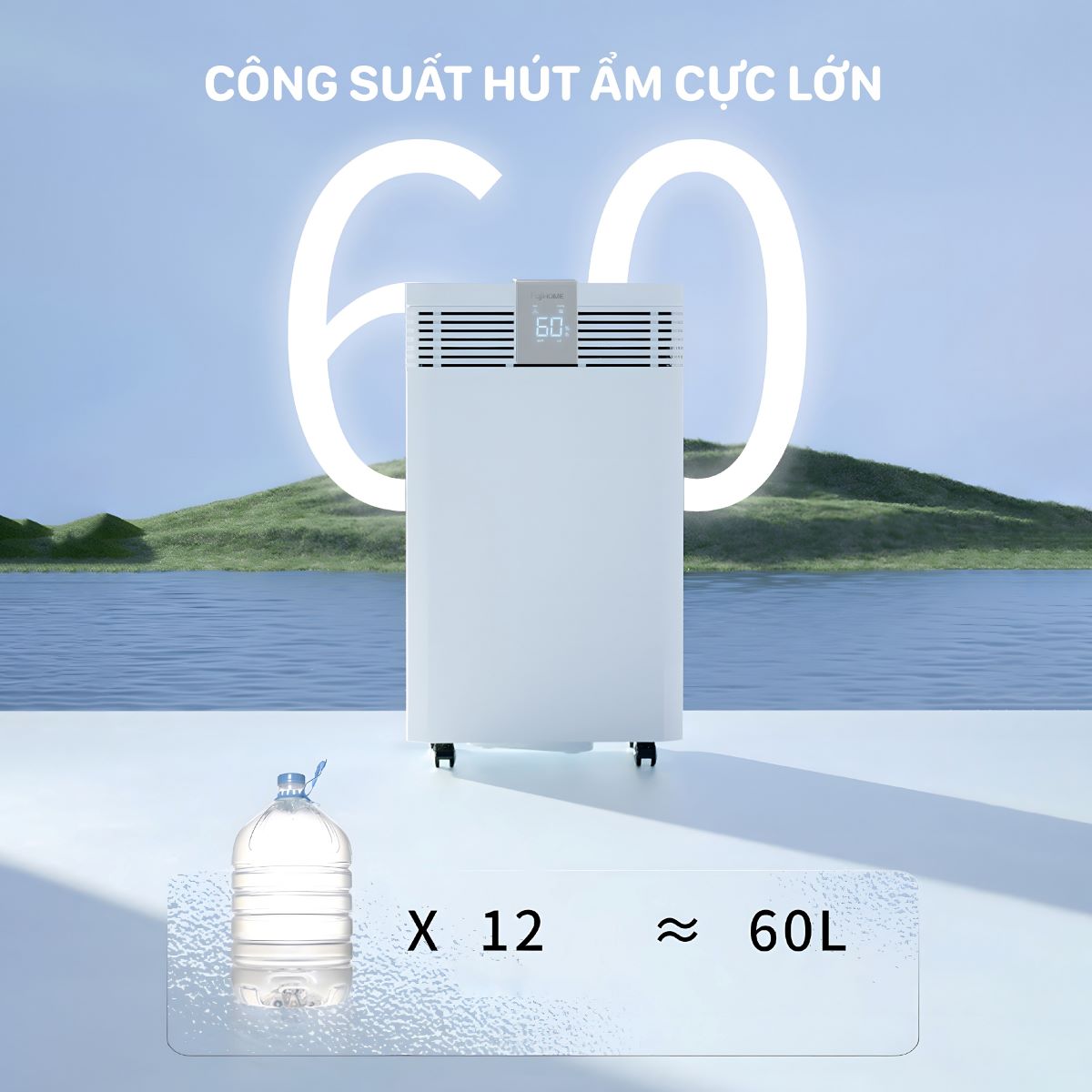 Máy hút ẩm công nghiệp Fujihome DH60W-HEPA