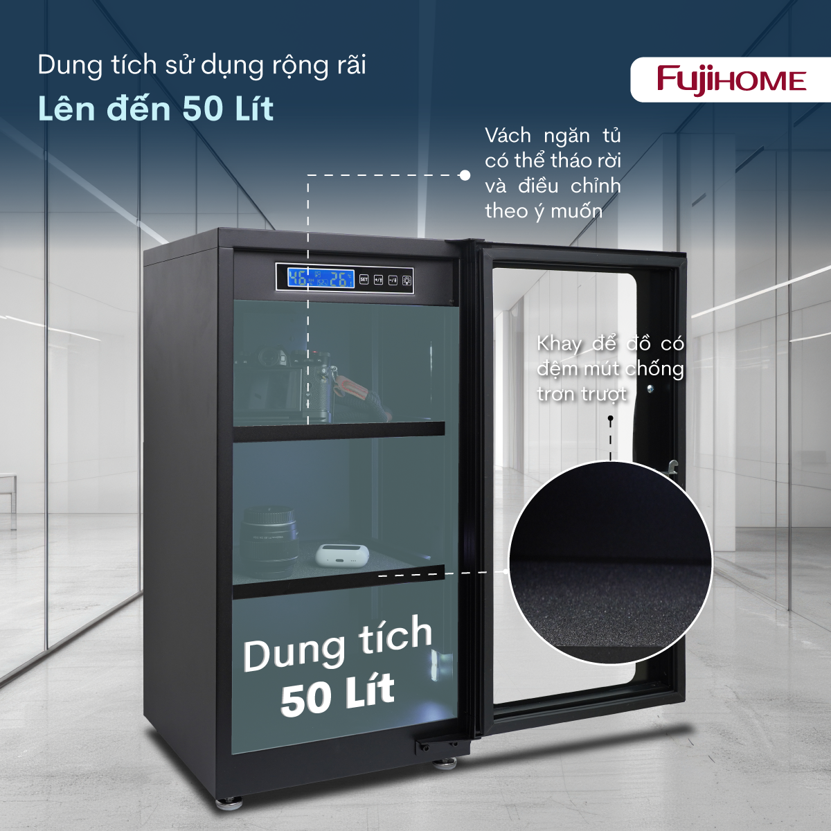 Tủ chống ẩm Fujihome DC-50E
