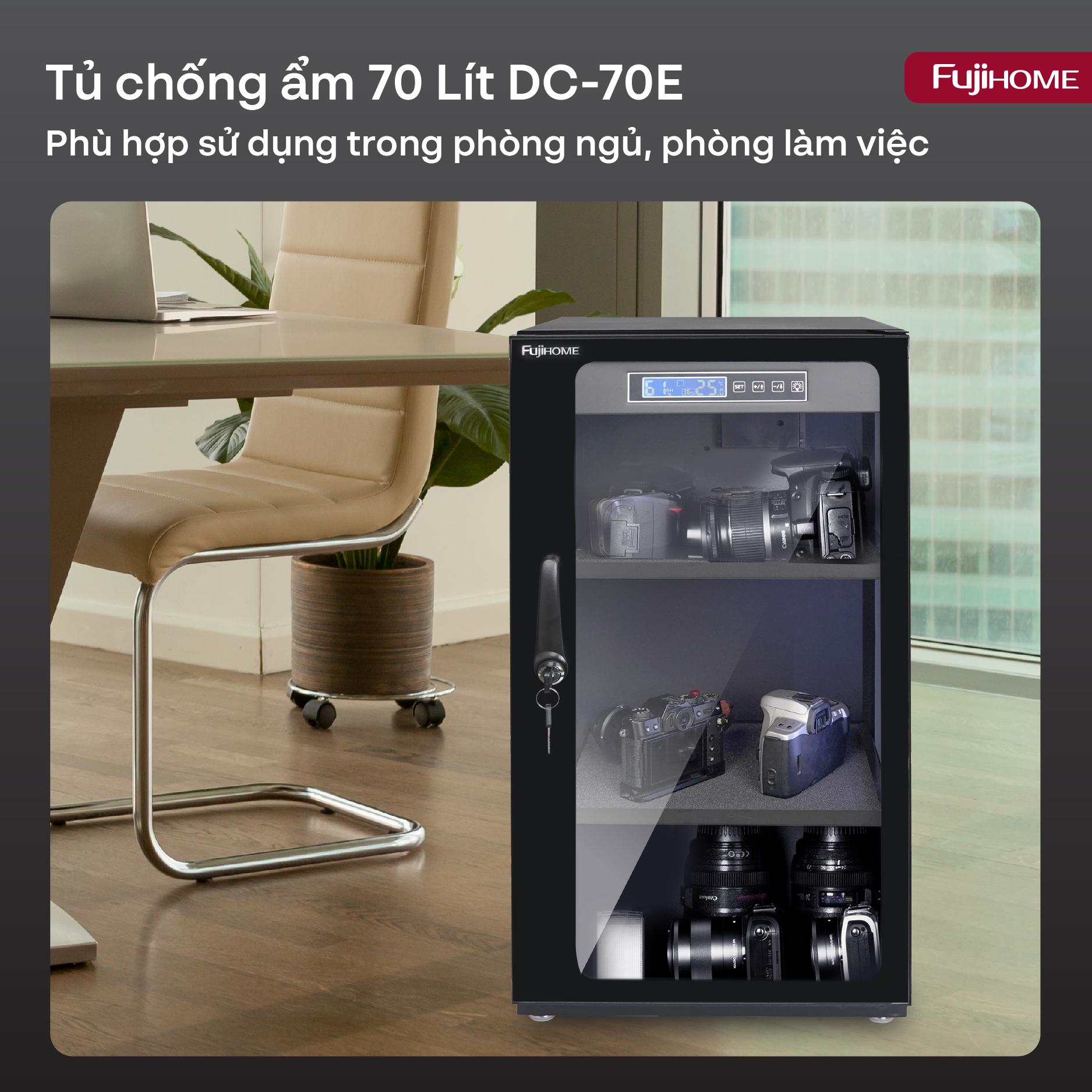 Tủ chống ẩm Fujihome DC-70E